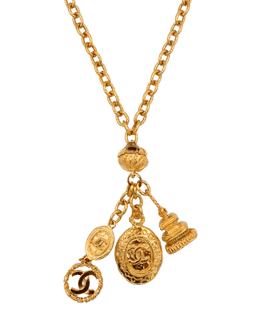 Chanel Vintage CC Charm Pendant Necklace
