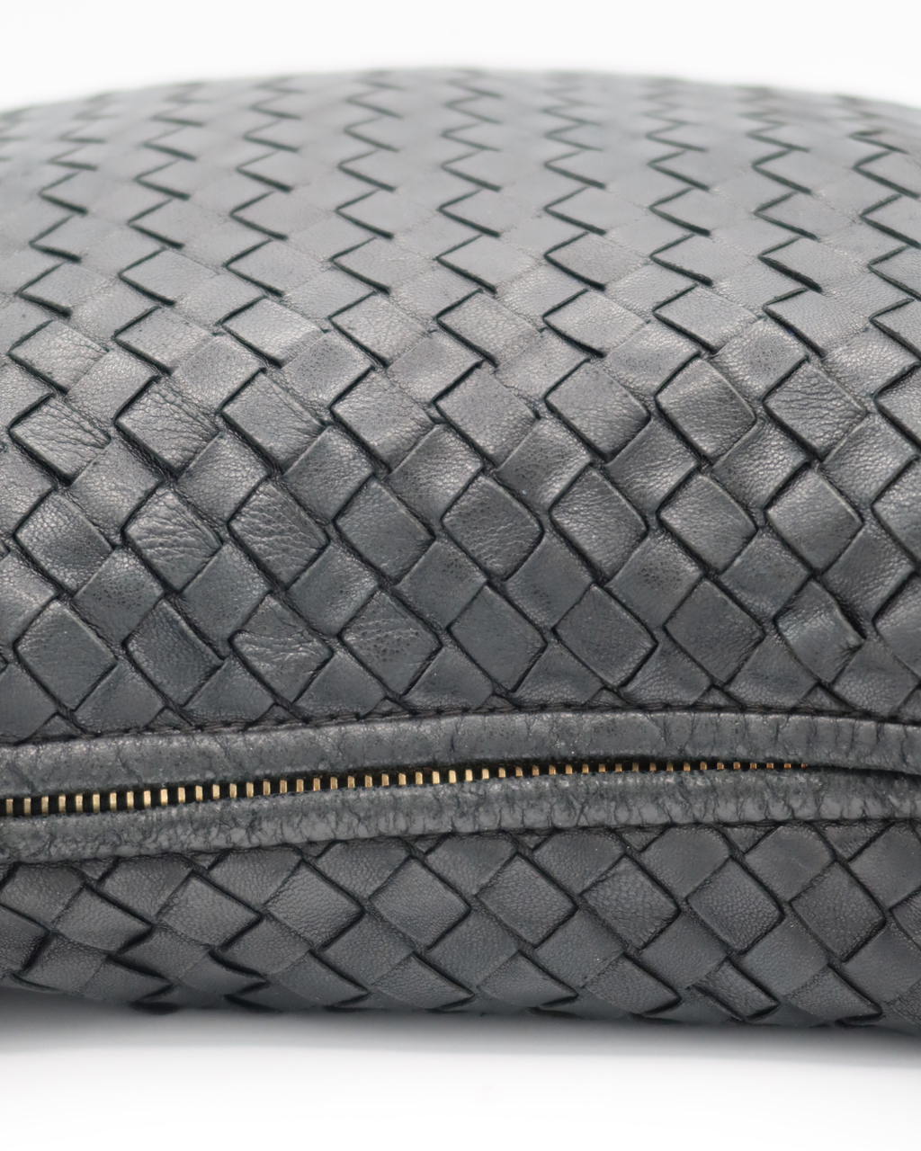 Bottega Black Intrecciato Hobo Bag