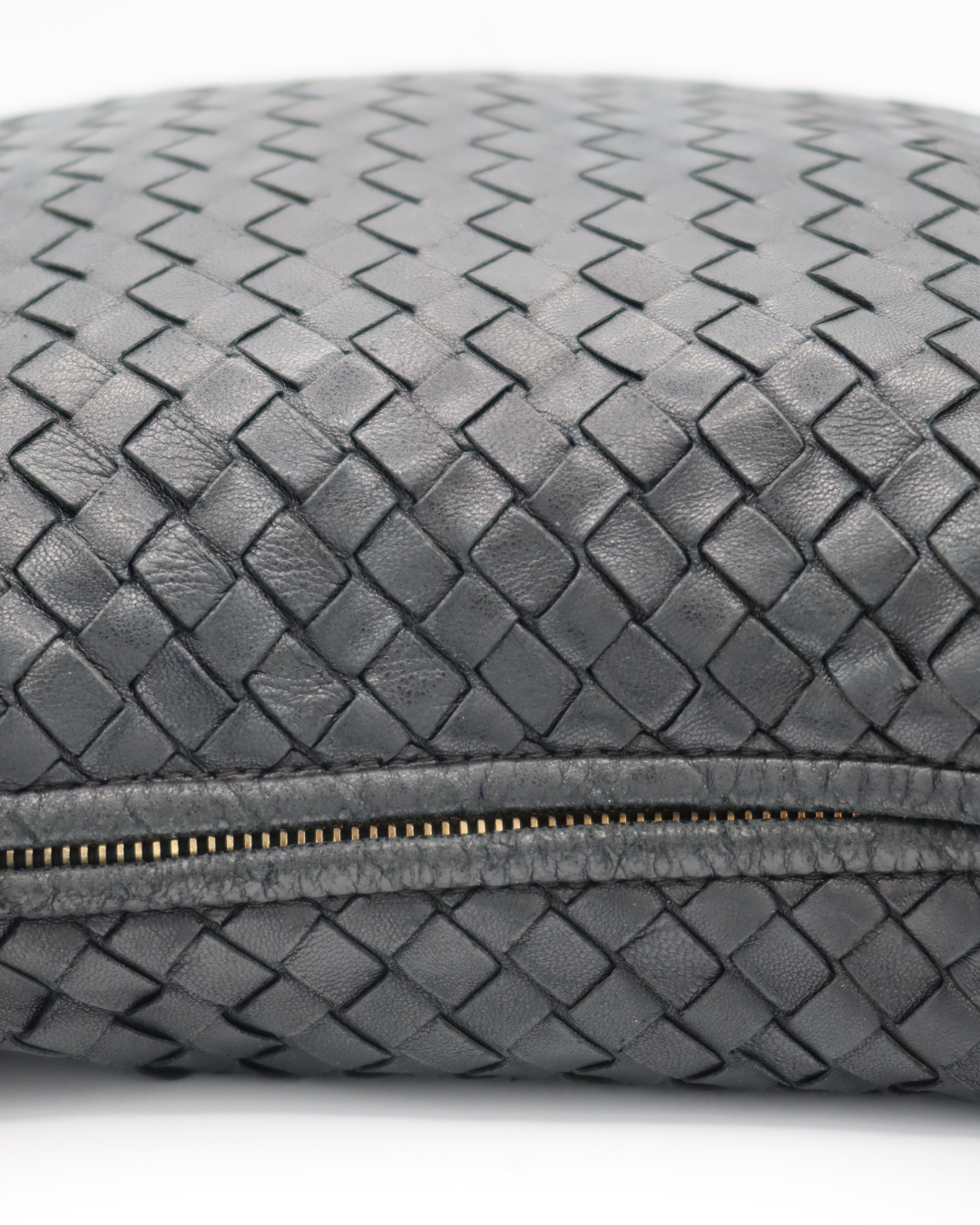 Bottega Black Intrecciato Hobo Bag