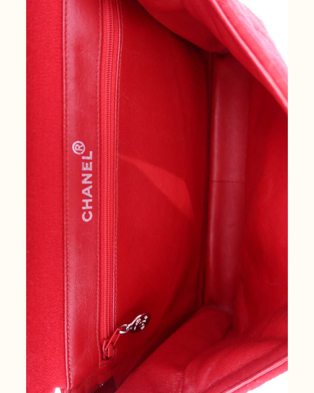 Chanel Classic Red Cotton Double Flap Bag