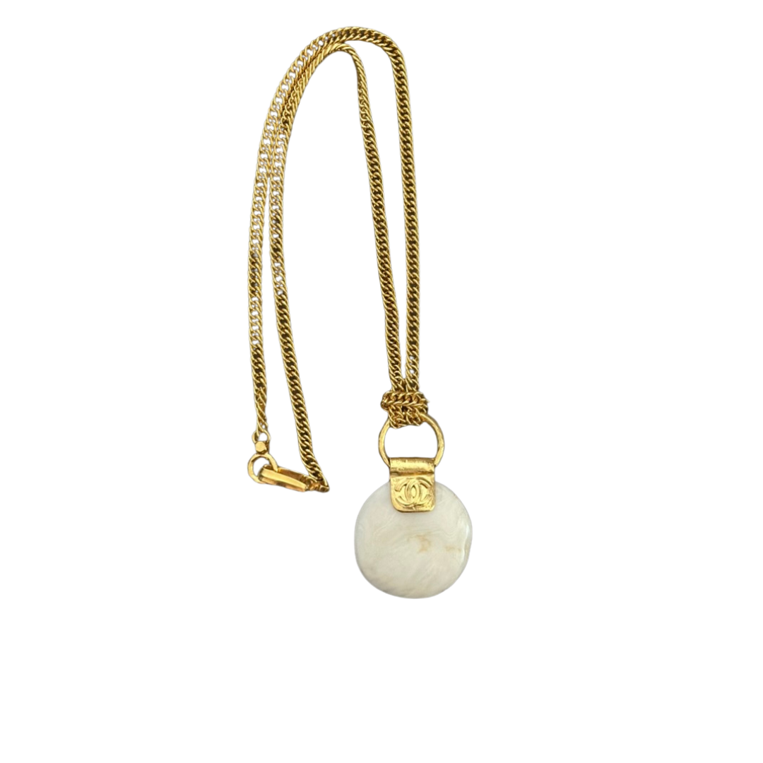 Chanel White Stone Necklace