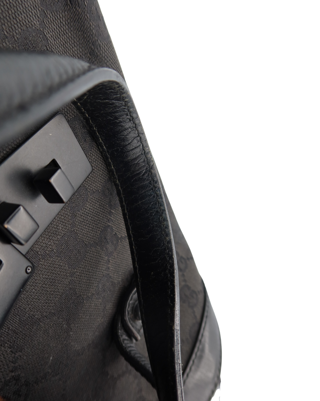 Gucci Black Medium Canvas Bullet Shoulder Bag
