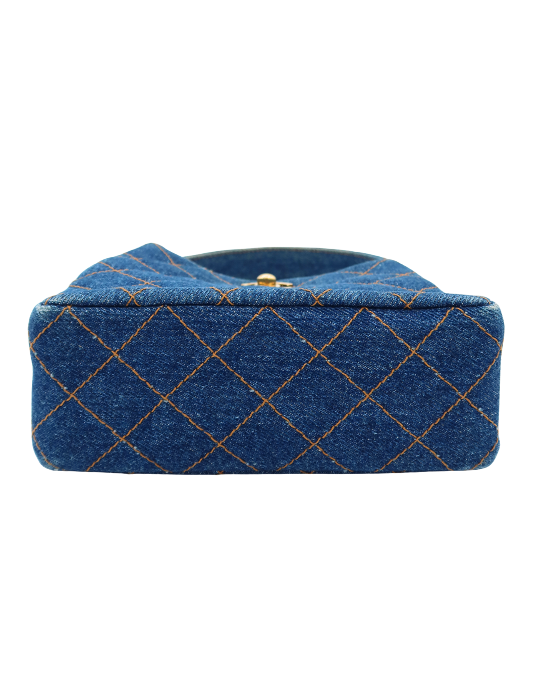 Chanel Vintage Blue Denim Matelassé Double Sided Mini Hand Bag