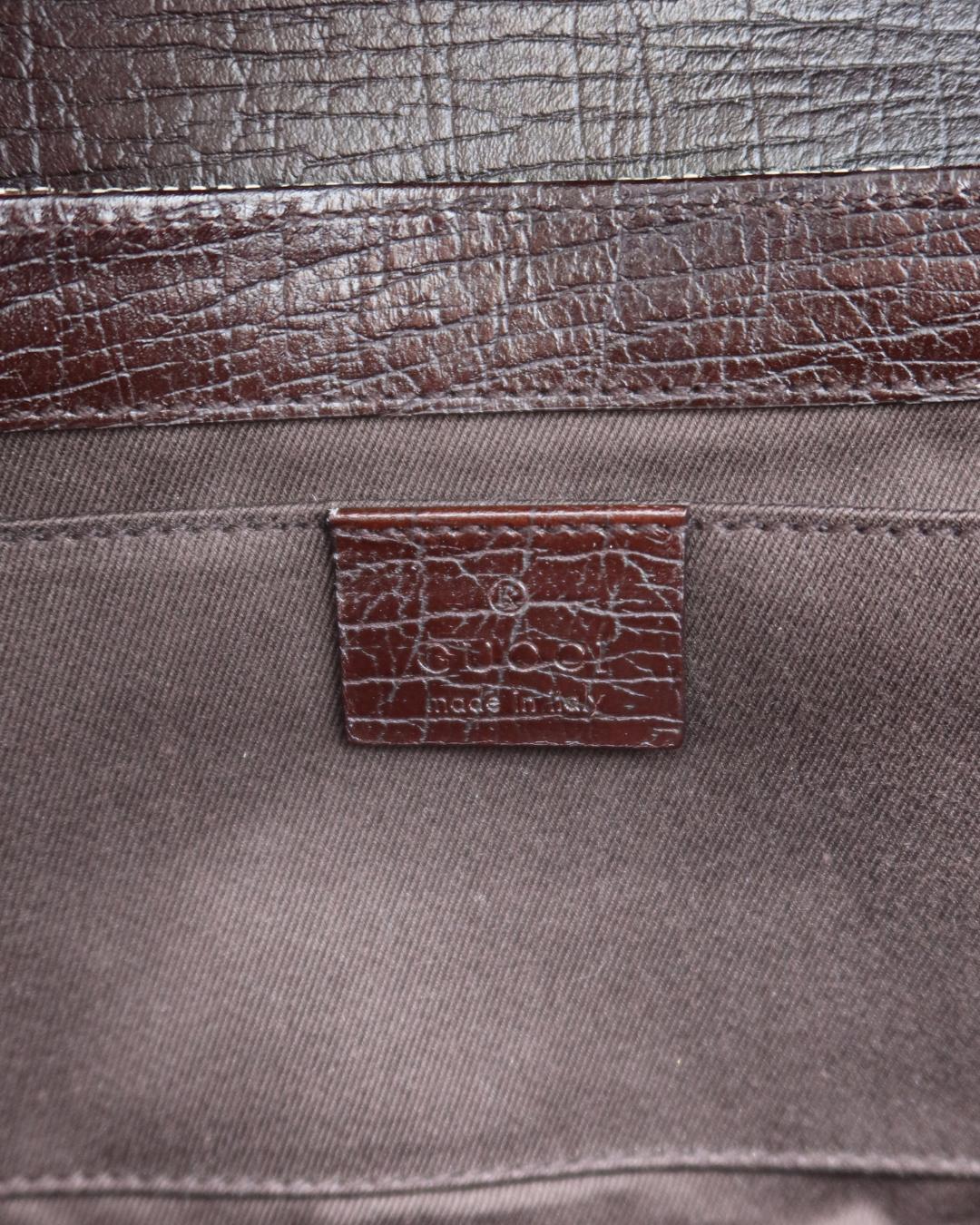 Gucci by Tom Ford Brown CC Canvas Horsebit Bag