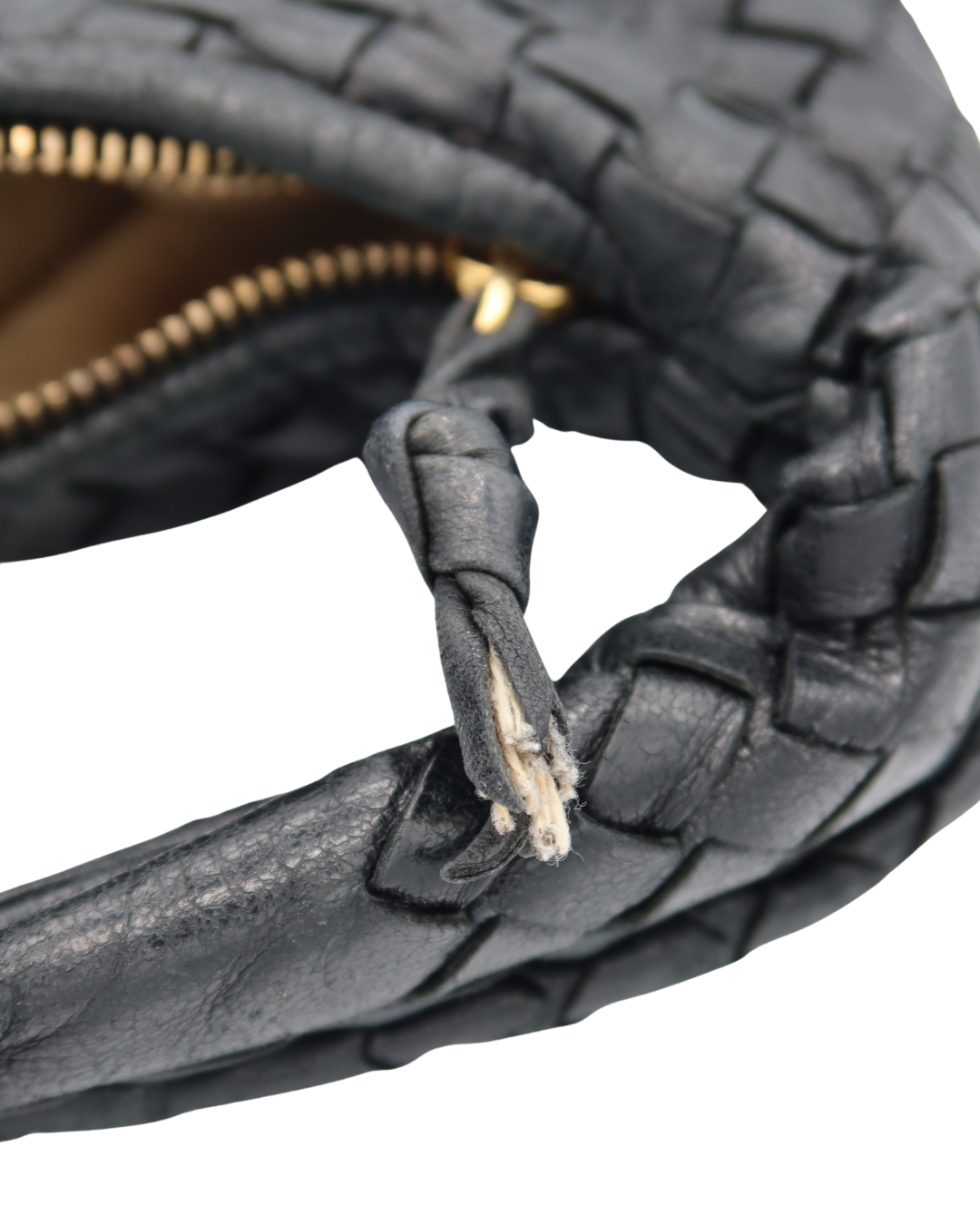 Bottega Black Intrecciato Hobo Bag