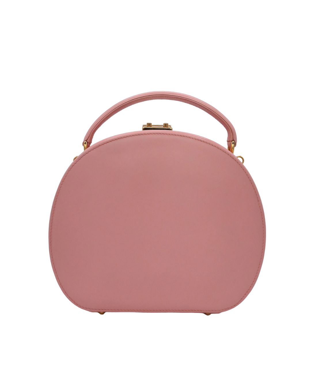 Gucci Vintage Pink Round Top Handle Bag with Chain 1992