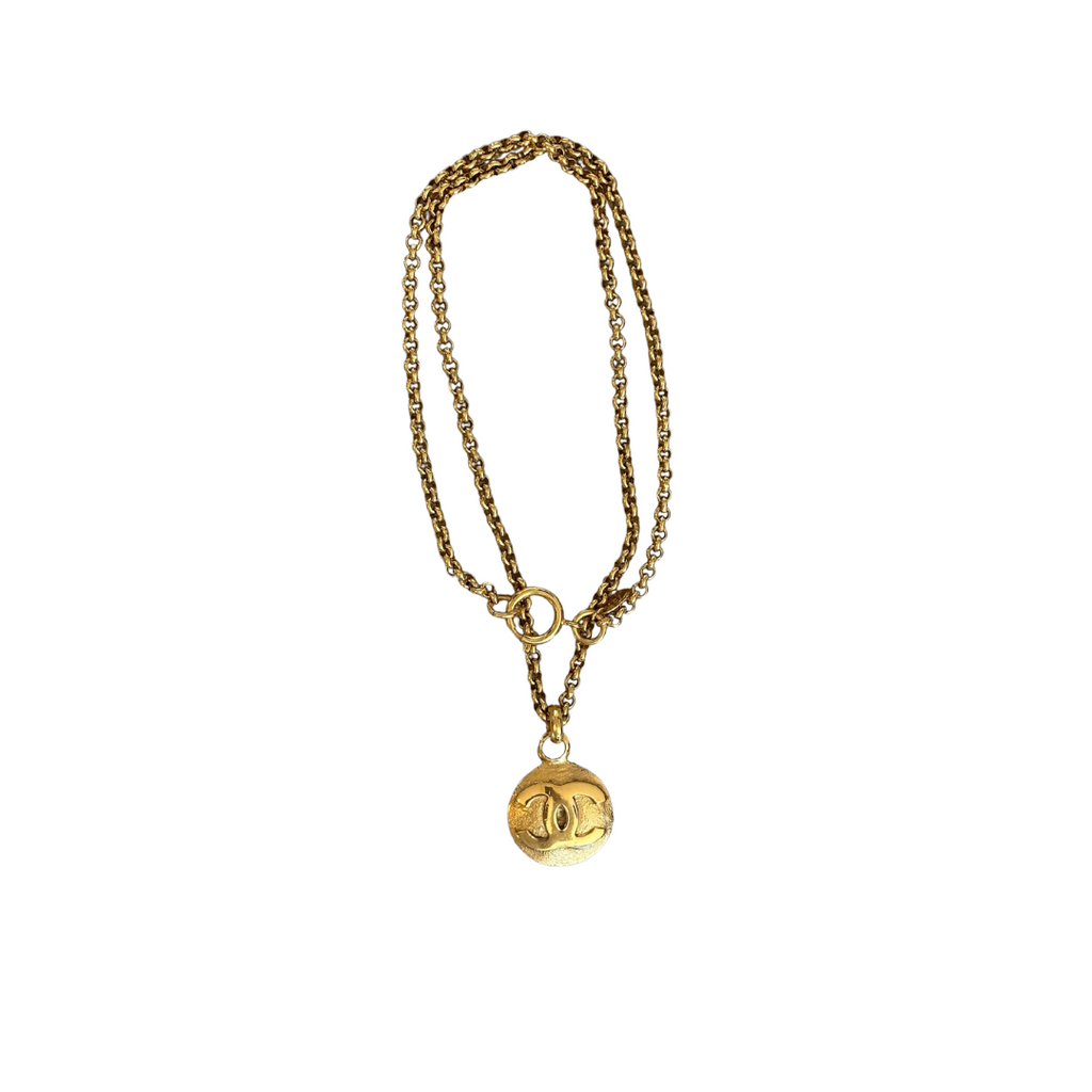 Chanel Round CC Mark Pendant Necklace