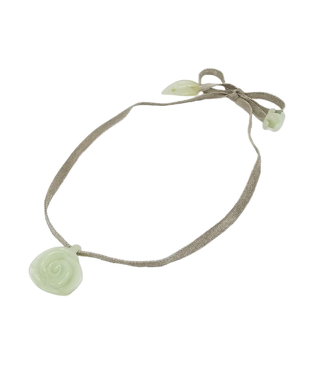 Chanel Camellia Mint Green Resin Choker Necklace Spring 2002