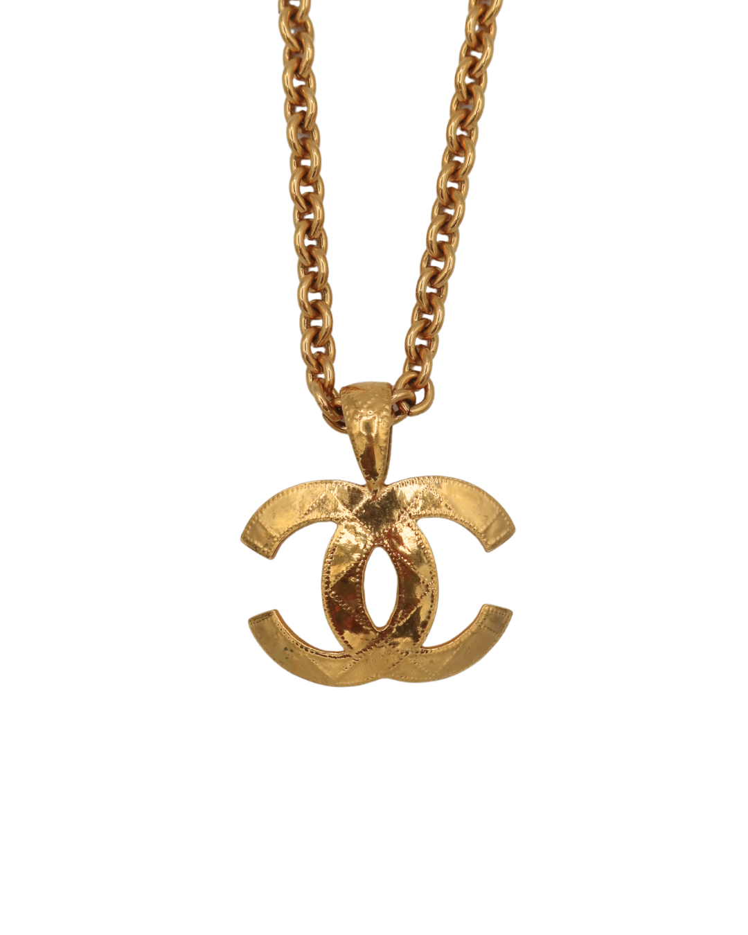Chanel Deca Coco Matelassé Long Necklace 94P