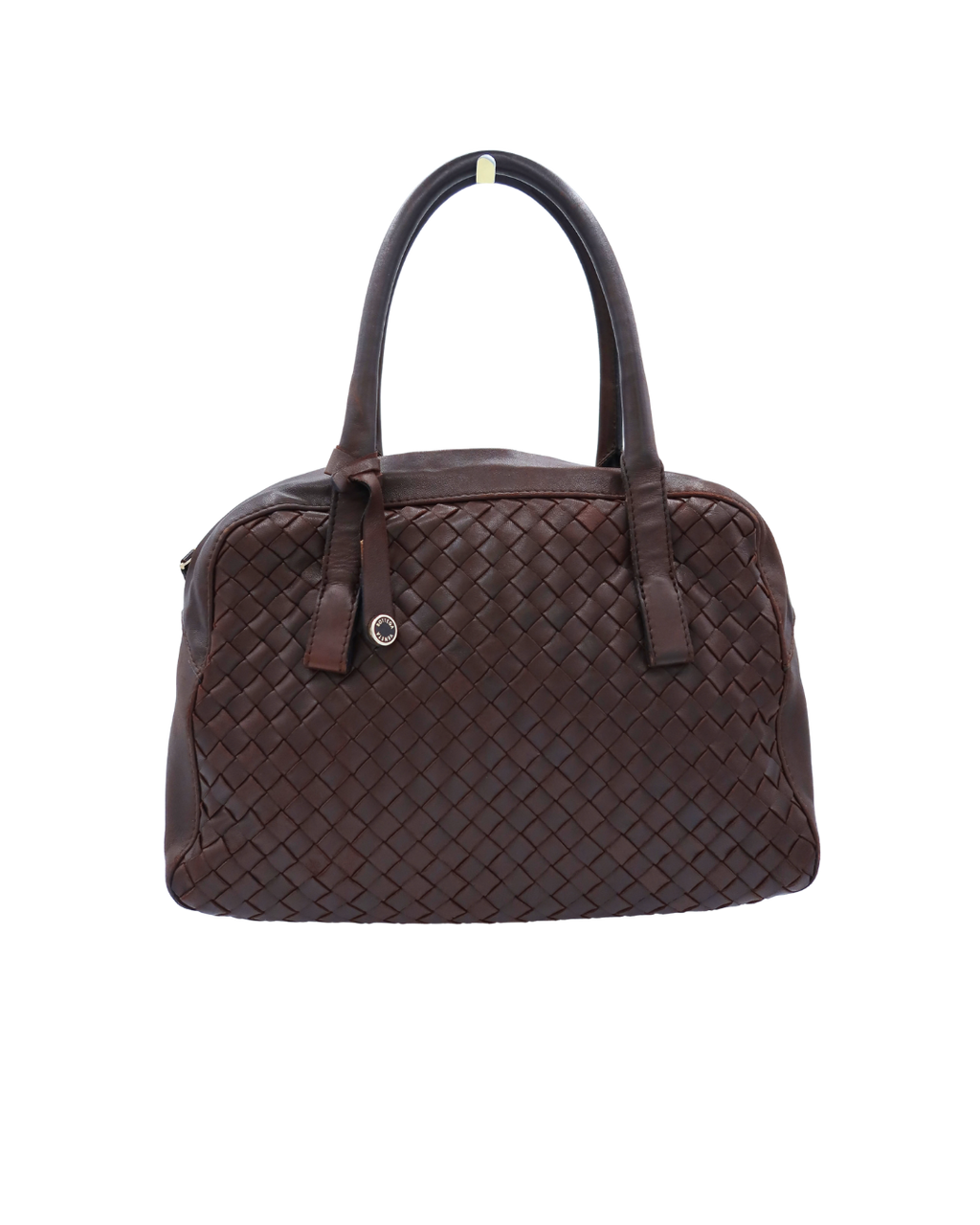 Bottega Veneta Brown Intrecciato Hand Bag with Crossbody Strap