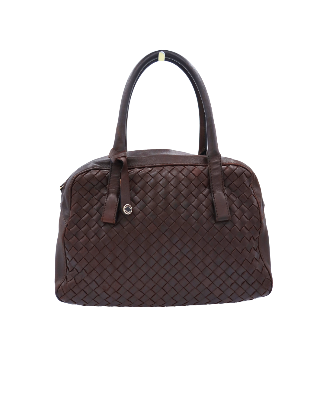 Bottega Veneta Brown Intrecciato Hand Bag with Crossbody Strap