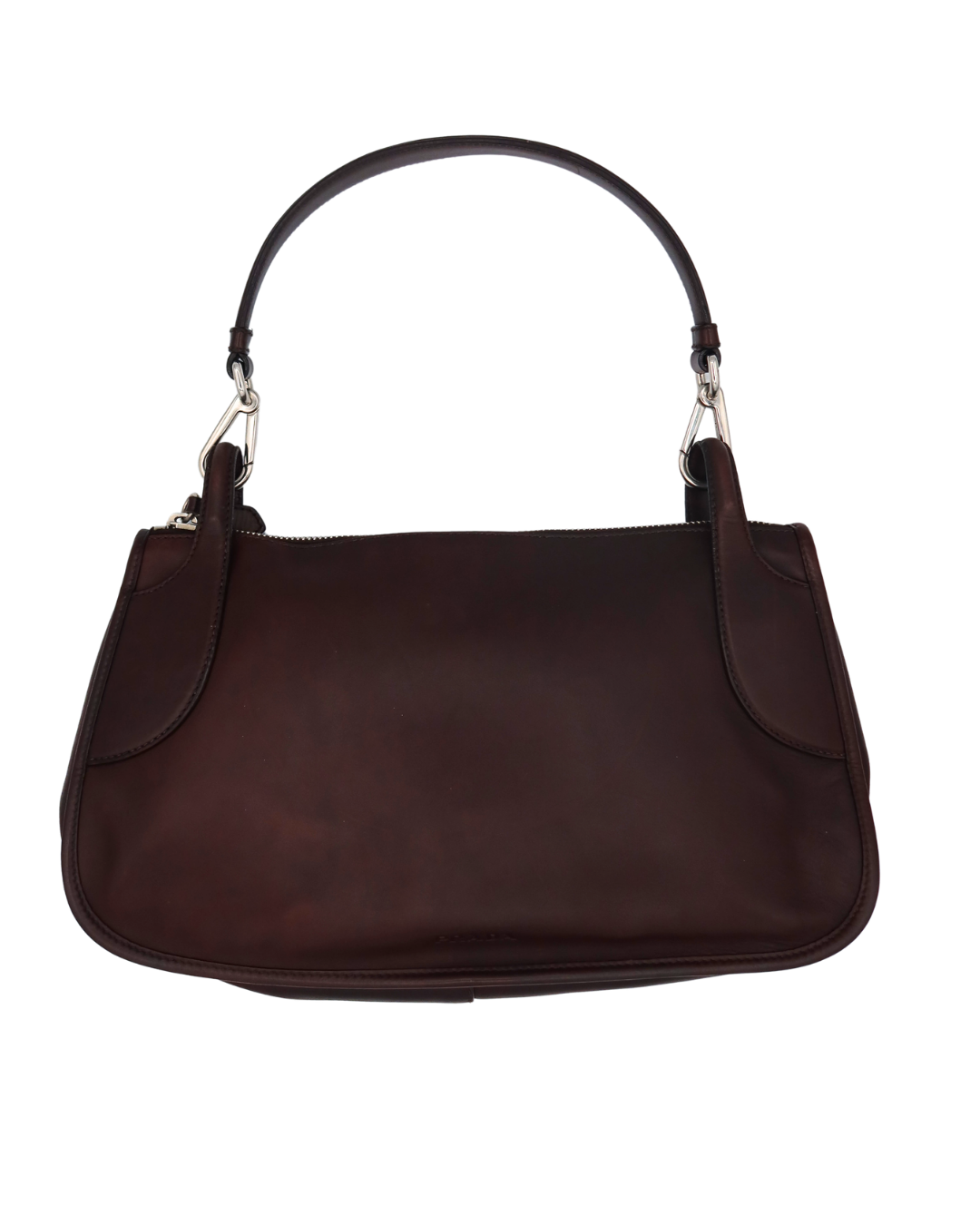 Prada Brown Leather Shoulder Bag