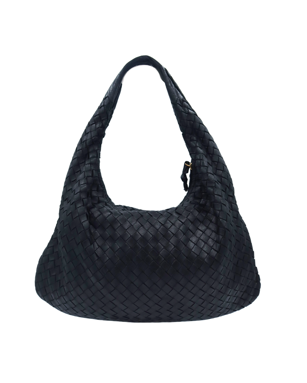 Bottega Black Intrecciato Hobo Bag