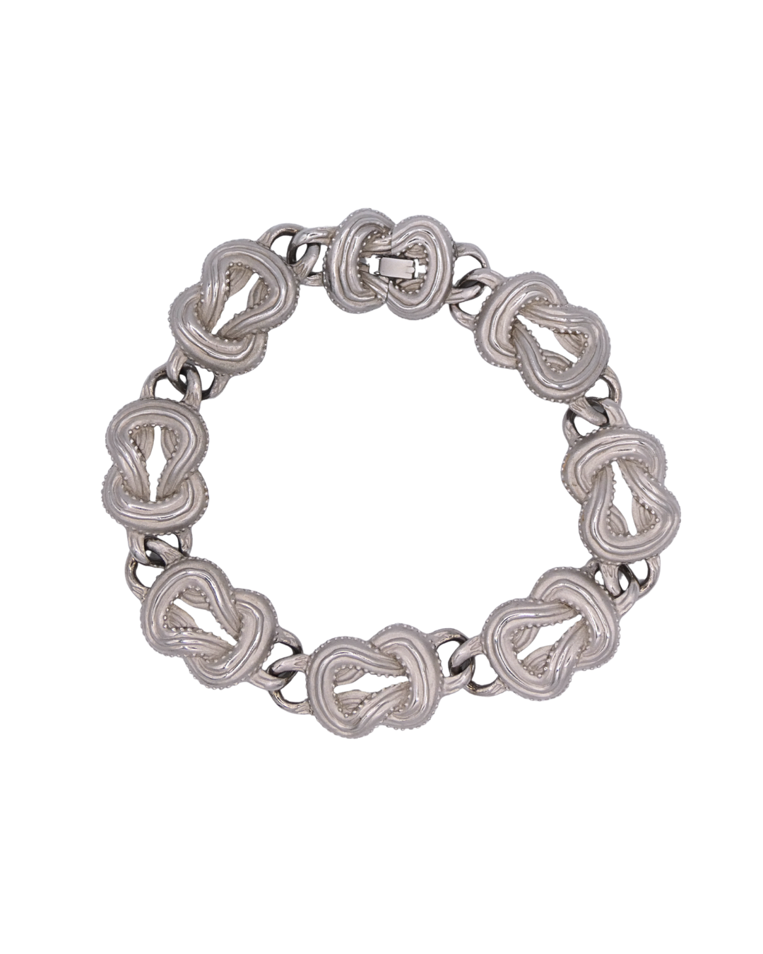 Givenchy Vintage Silver Interlocking Rope Chain Necklace