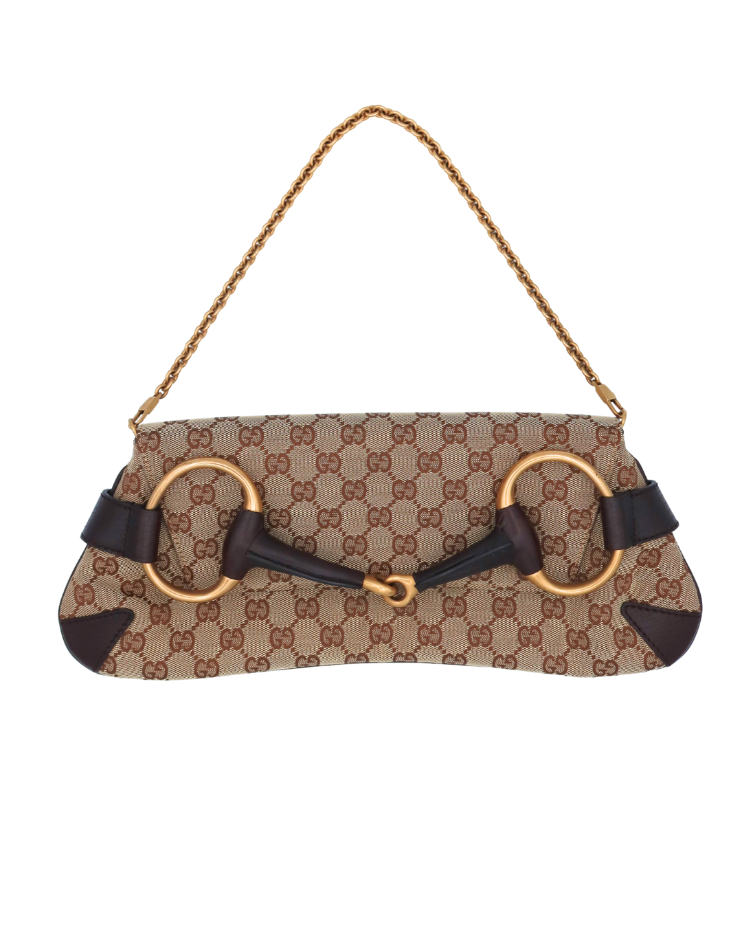 Gucci by Tom Ford Brown CC Canvas Horsebit Bag
