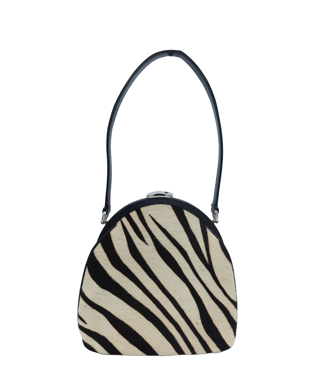 Gucci Vintage Zebra Print Pony Hair Shoulder Bag
