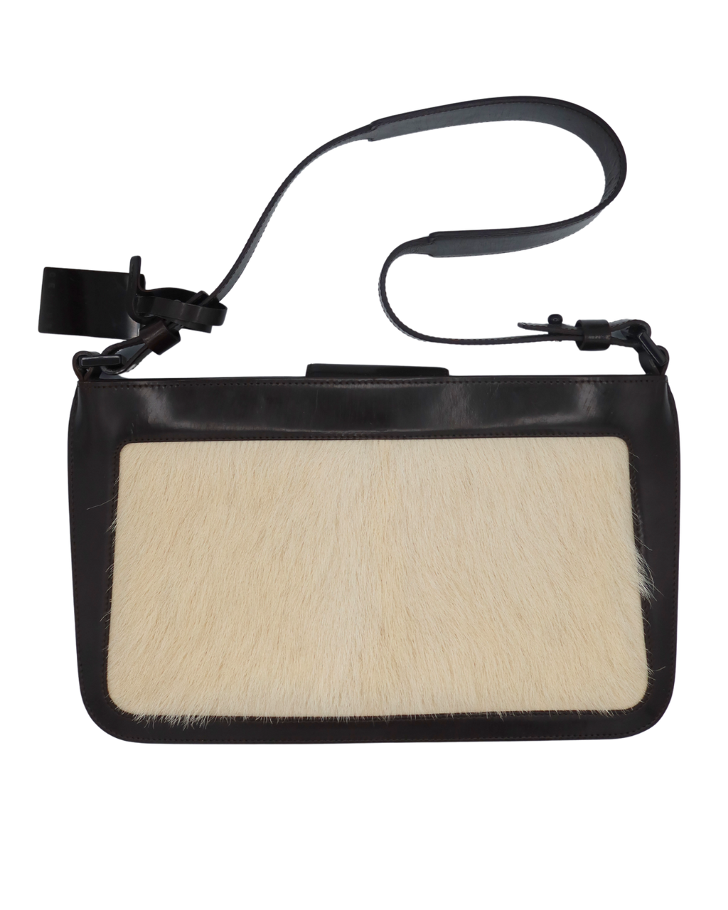 Celine Cream Pony Hair Shoulder Bag