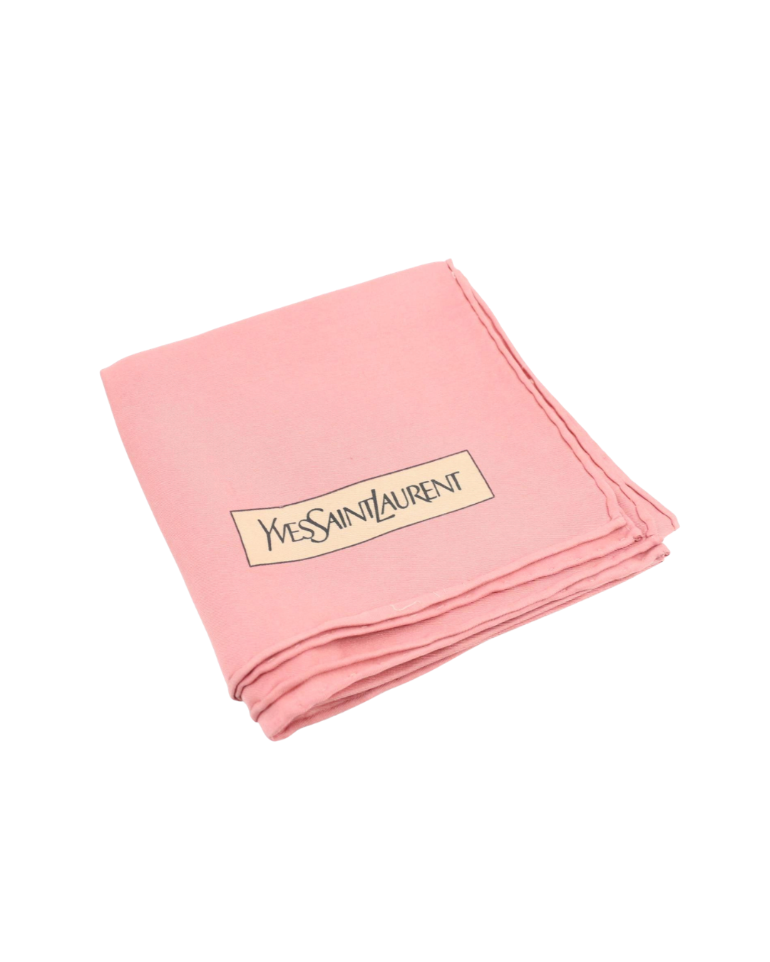 YSL Vintage Light Pink Scarf with Logo