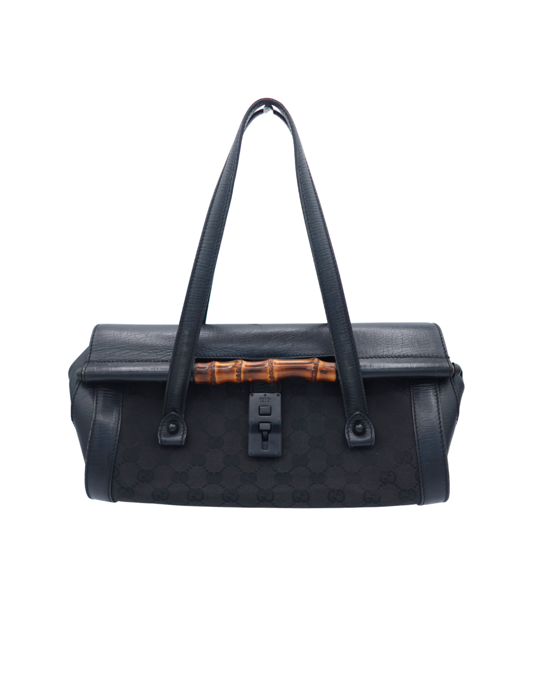 Gucci Black Medium Canvas Bullet Shoulder Bag