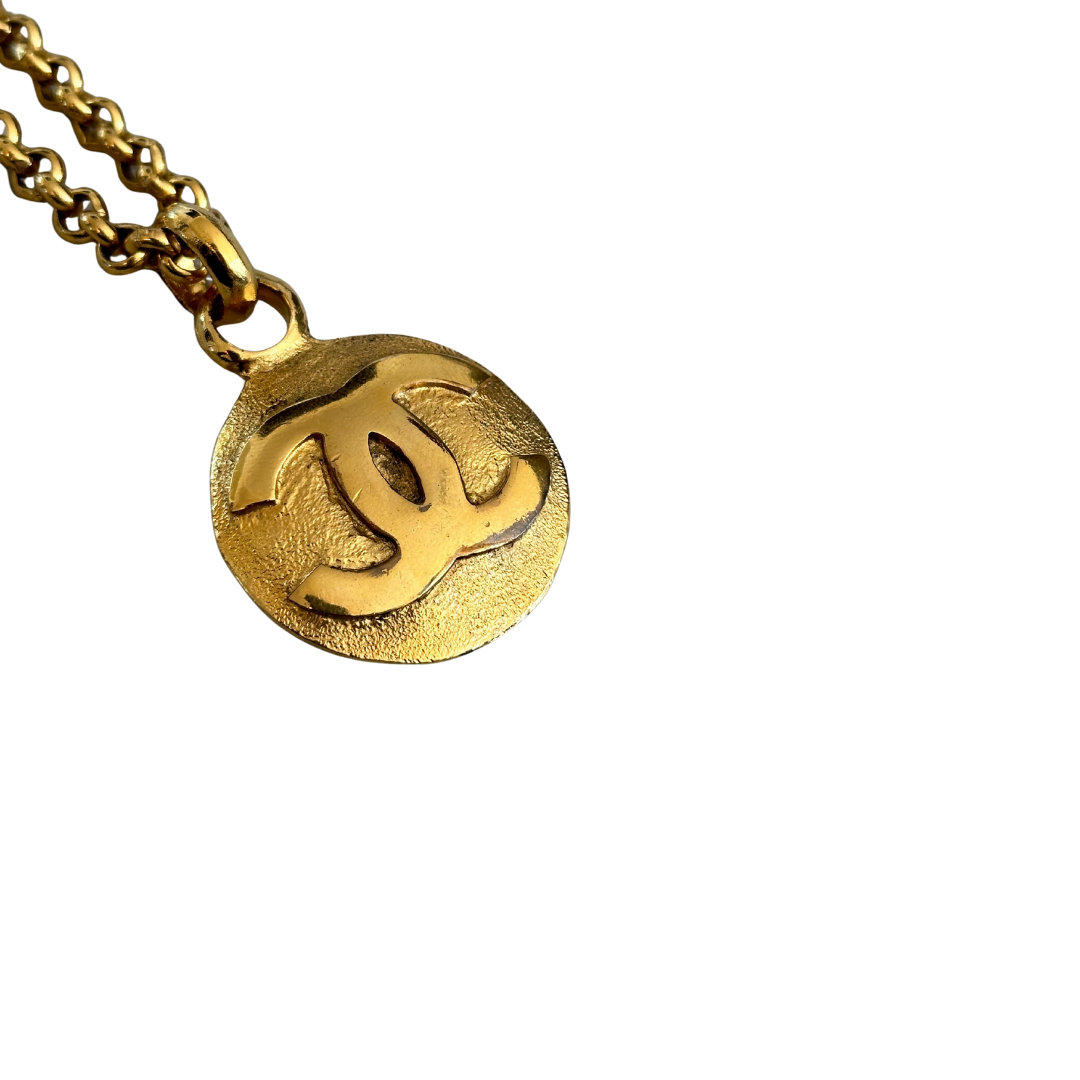 Chanel Round CC Mark Pendant Necklace