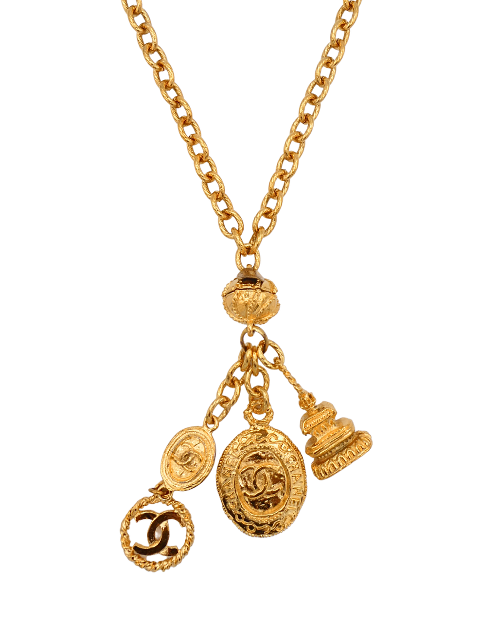 Chanel Vintage CC Charm Pendant Necklace