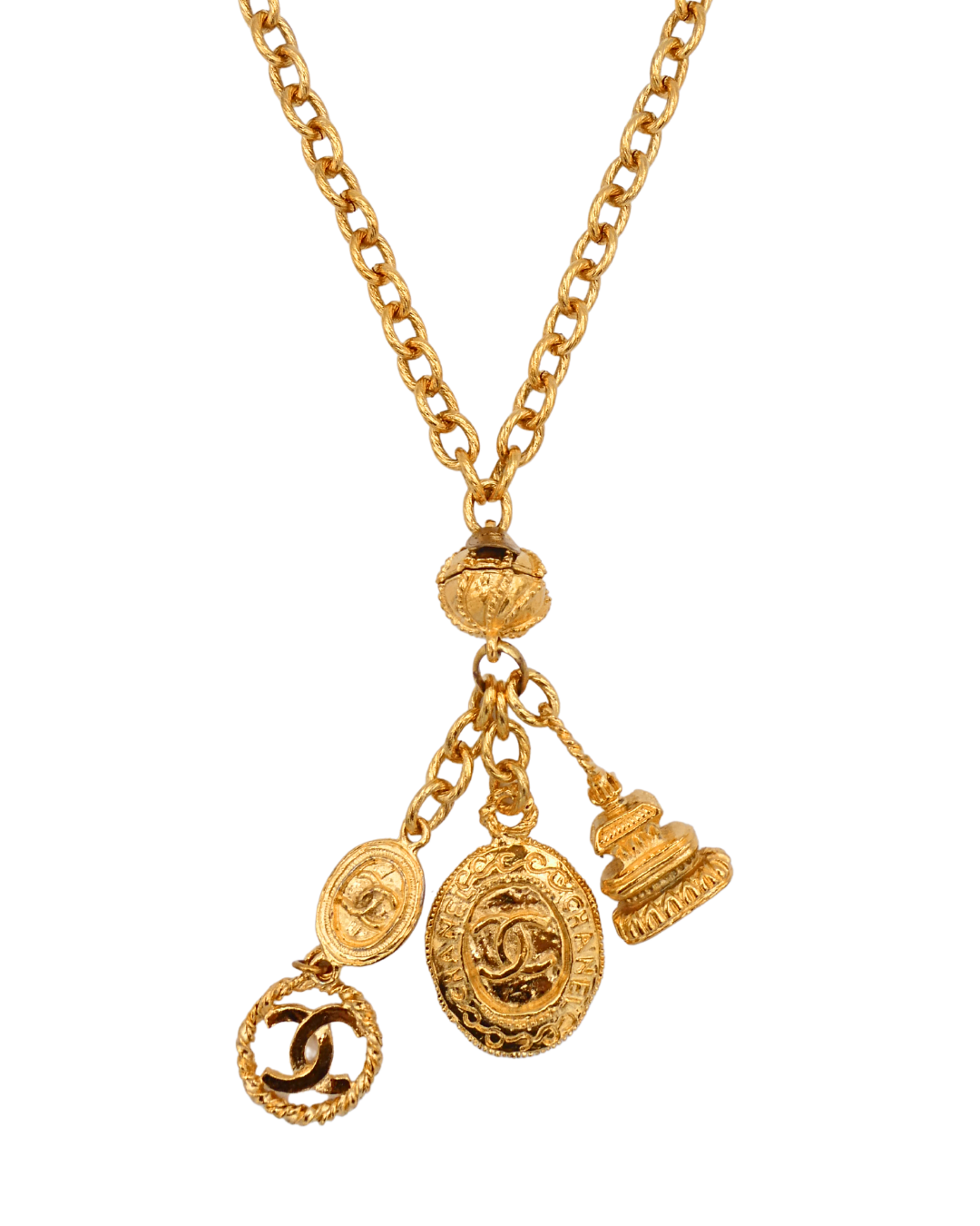 Chanel Vintage CC Charm Pendant Necklace