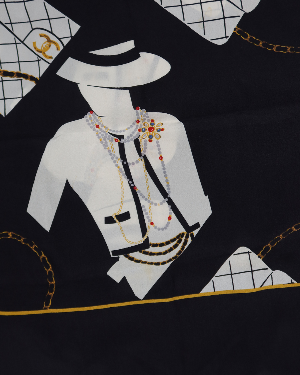 Chanel Vintage Silk Scarf Coco Chanel