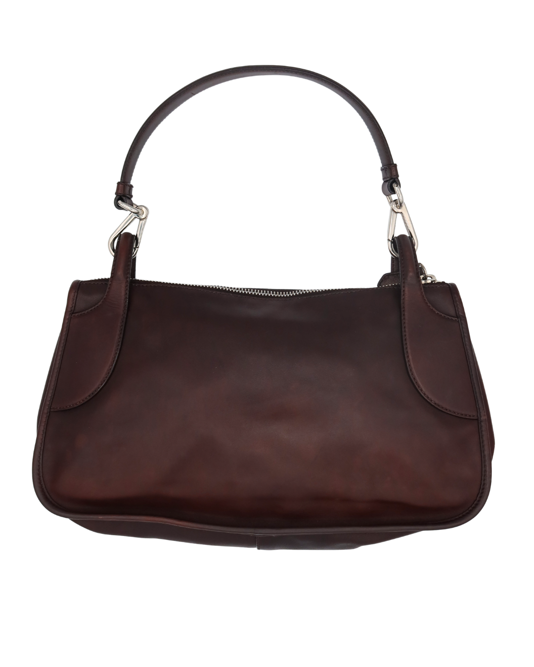 Prada Brown Leather Shoulder Bag