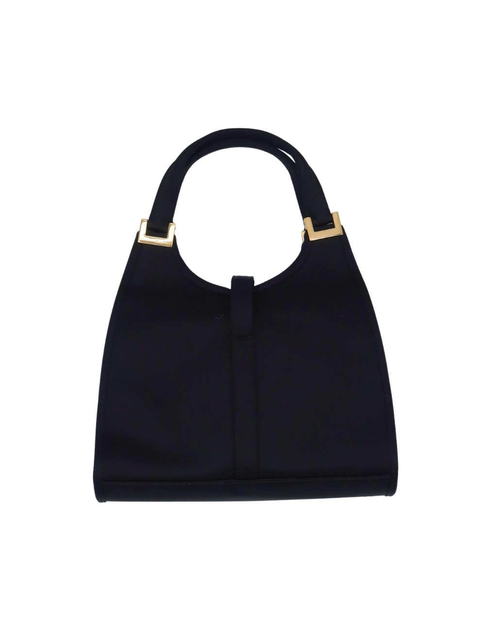 Gucci Vintage Black Satin Mini Jackie Bag with Gold Hardware