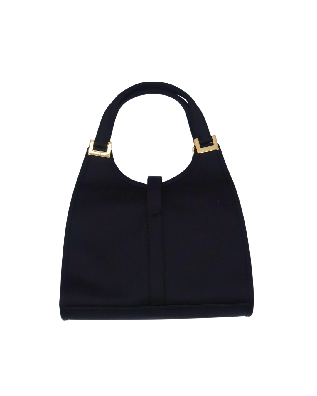 Gucci Vintage Black Satin Mini Jackie Bag with Gold Hardware