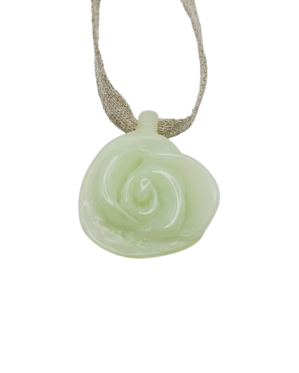 Chanel Camellia Mint Green Resin Choker Necklace Spring 2002