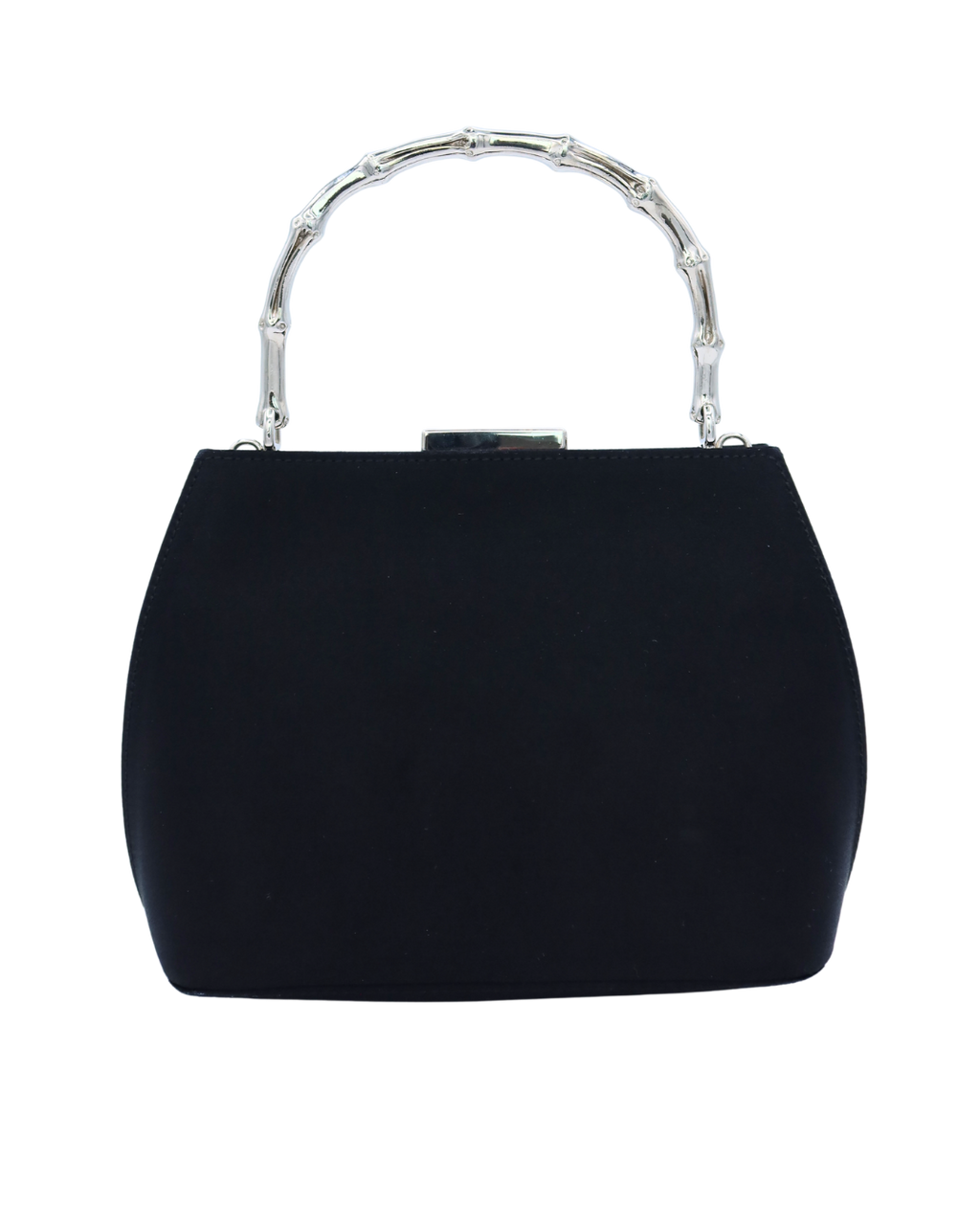 Gucci Vintage Satin Bamboo Metal Top Handle Bag Tom Ford Era