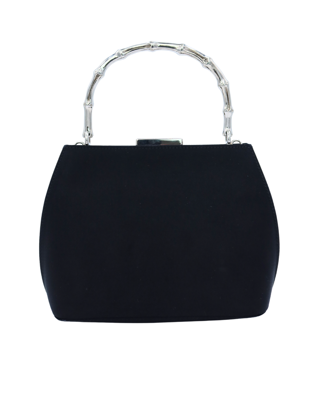 Gucci Vintage Satin Bamboo Metal Top Handle Bag Tom Ford Era