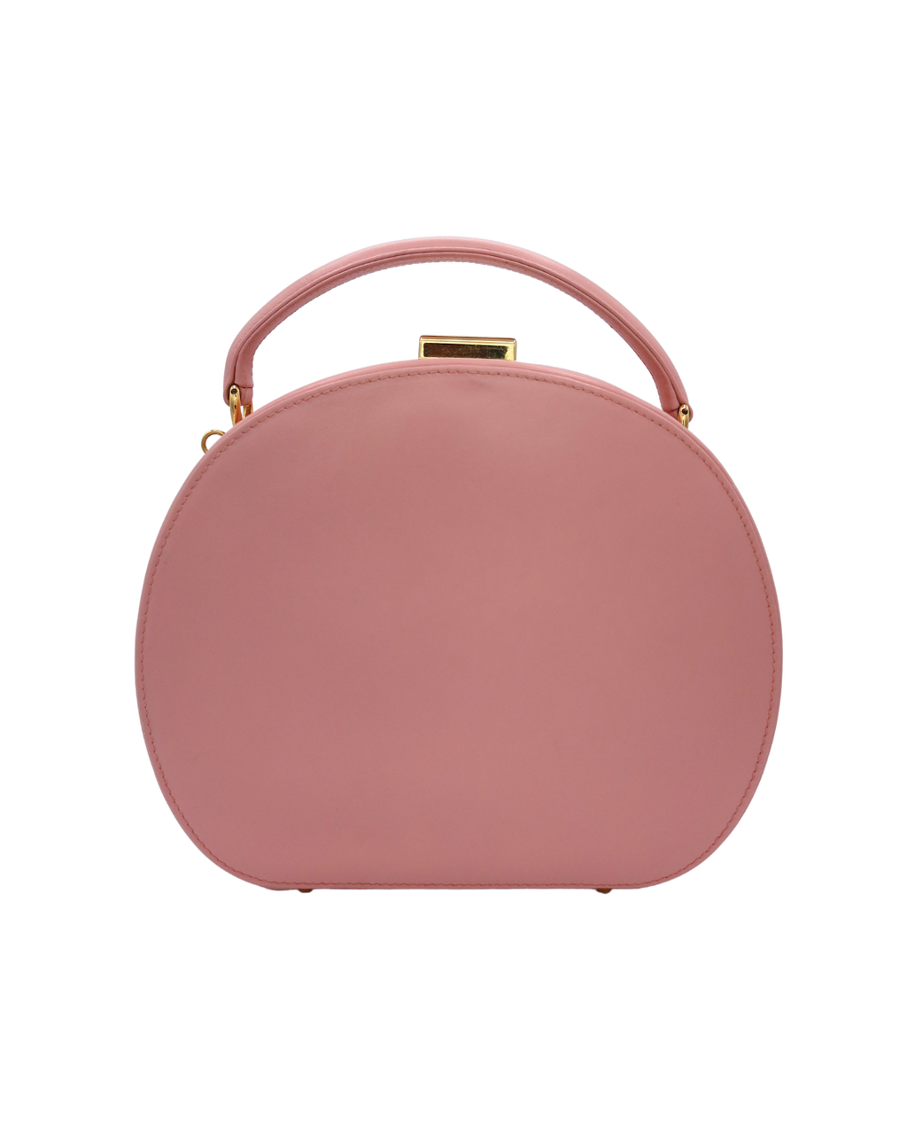 Gucci Vintage Pink Round Top Handle Bag with Chain 1992