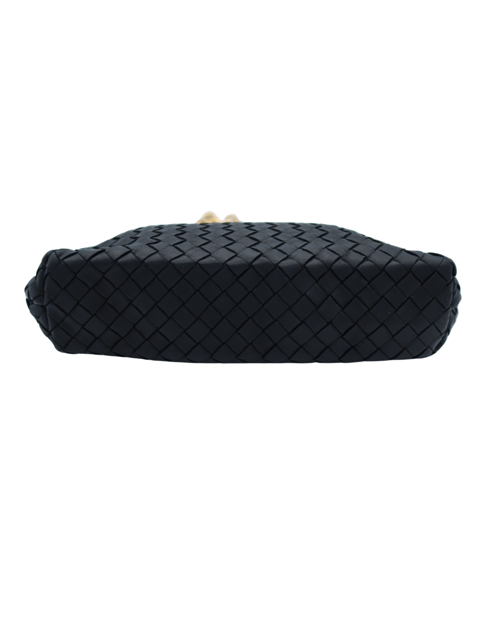 Bottega Veneta Vintage Black Intrecciato Chain Shoulder Bag