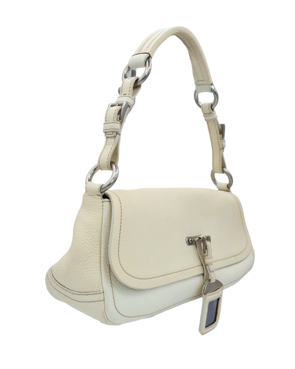 Prada Ivory White Leather Bag Limited Edition Shoulder Bag