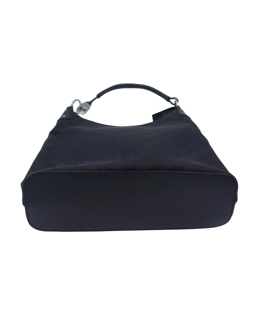 Gucci Vintage GG Black Canvas Shoulder Bag