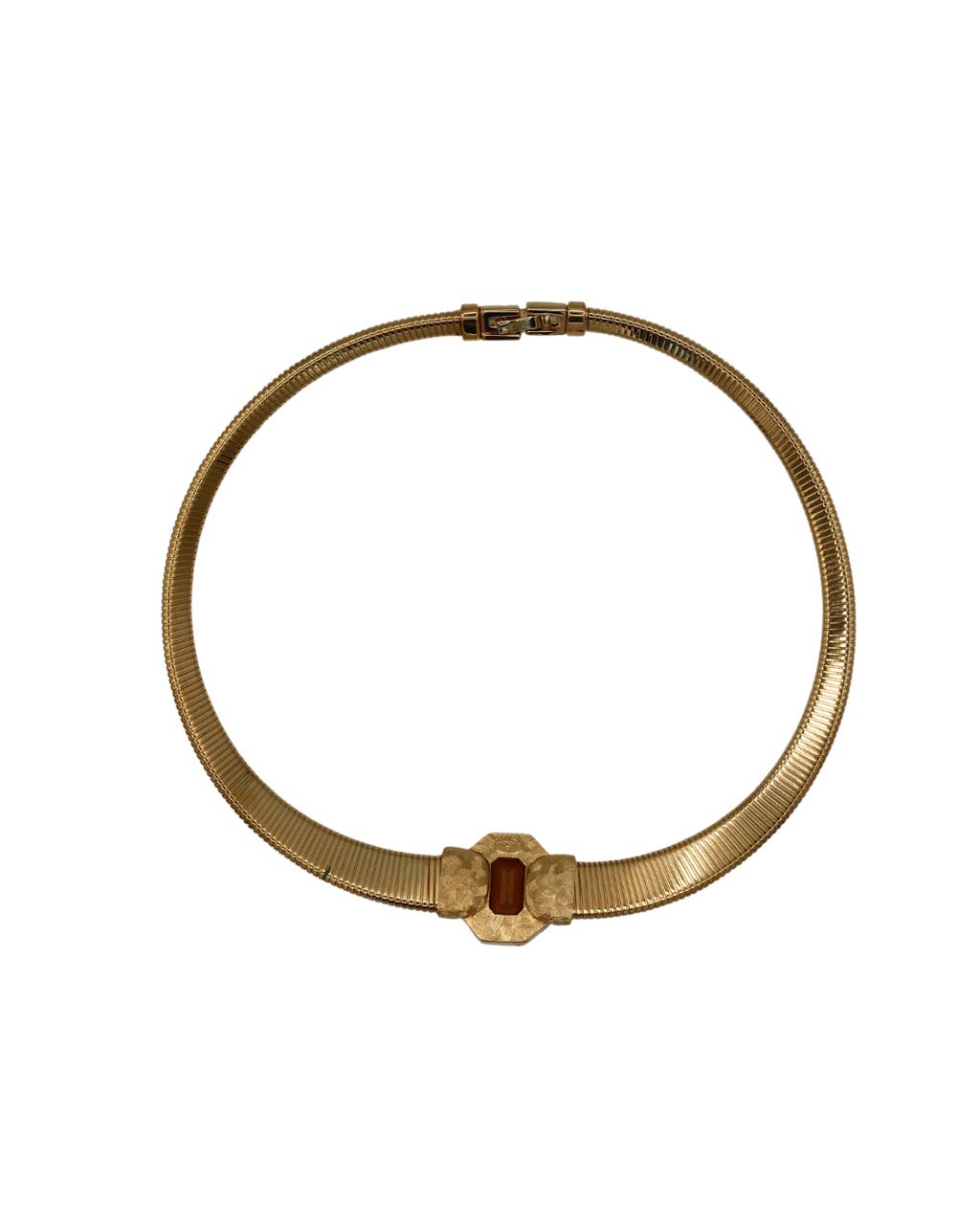 Givenchy Vintage Gold-Tone Red Stone Collar Necklace
