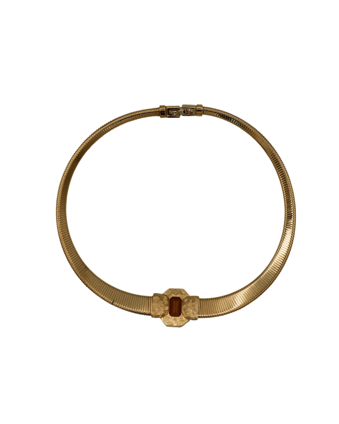Givenchy Vintage Gold-Tone Red Stone Collar Necklace