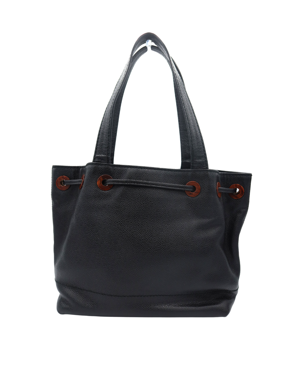 Chanel Black Caviar Wood Tote 2002-2003