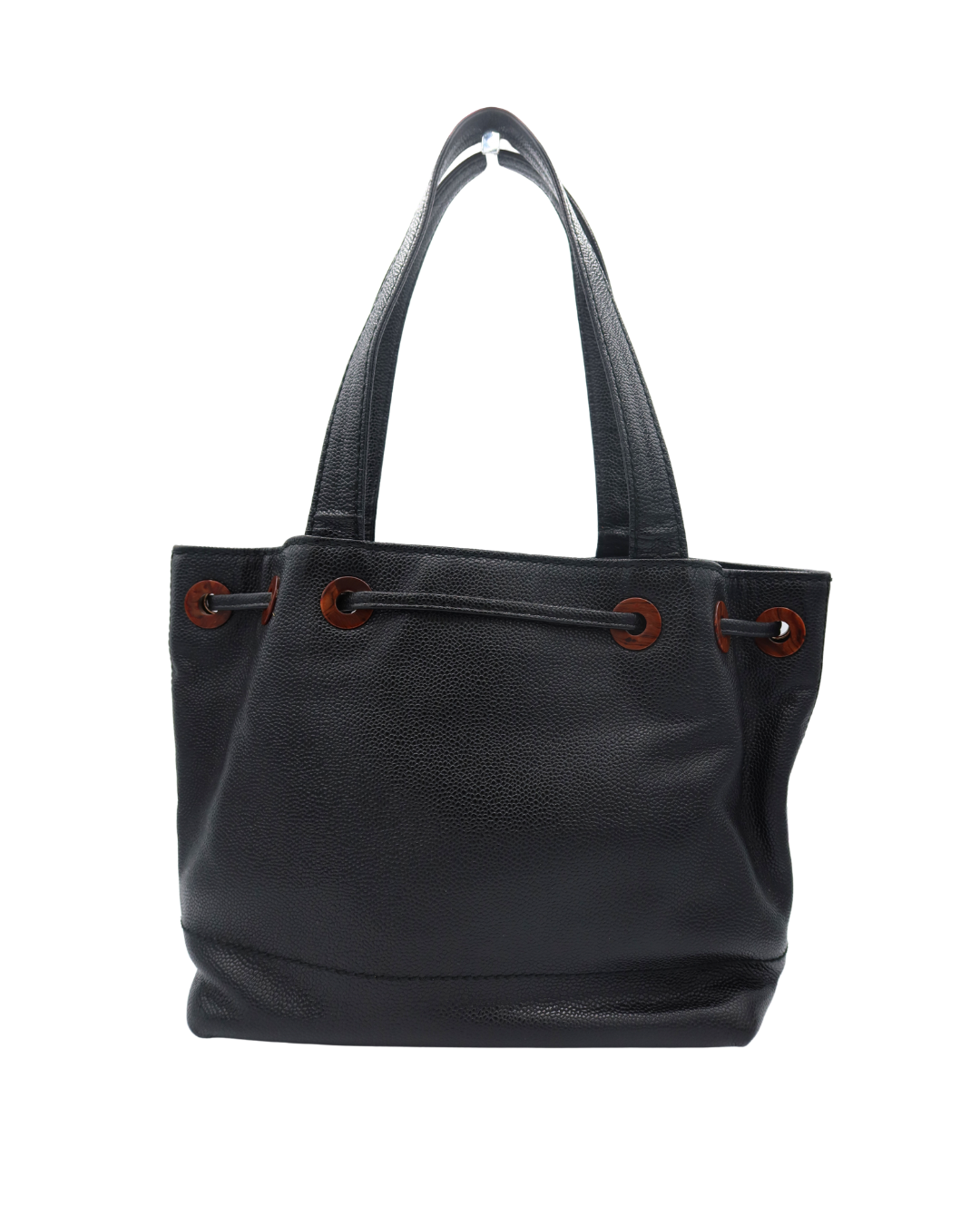 Chanel Black Caviar Wood Tote 2002-2003