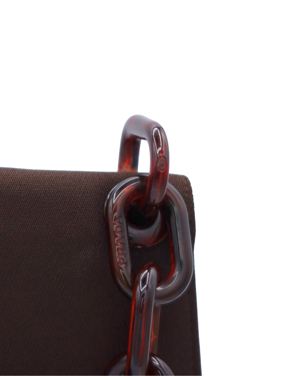 Prada Tessuto Cleo Swing Shoulder Bag in Brown