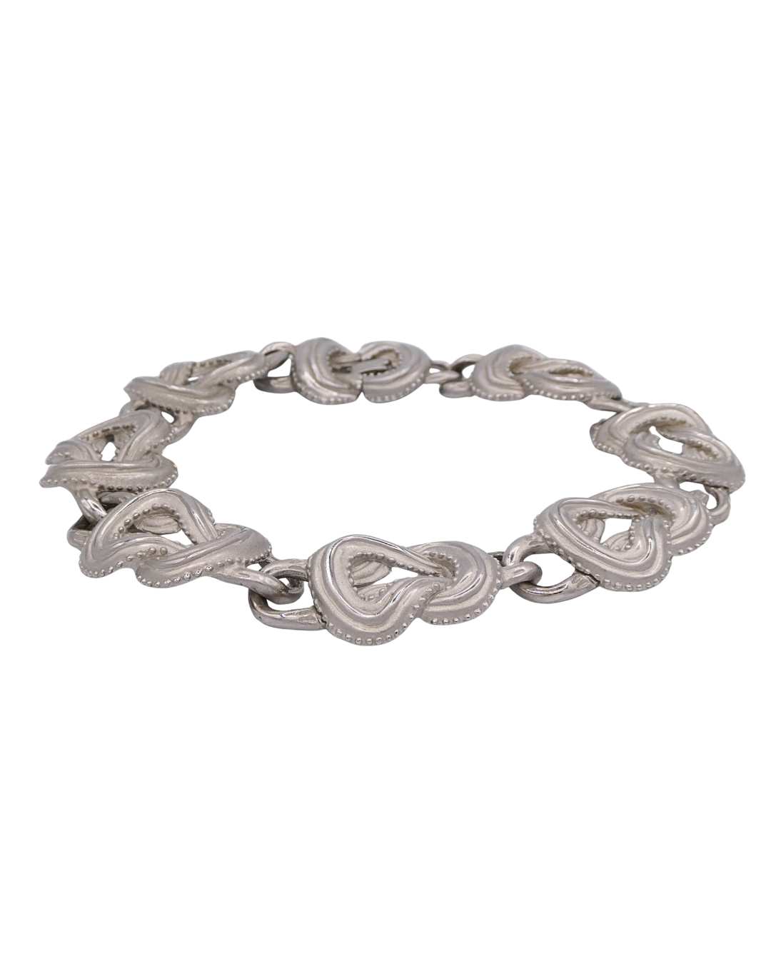 Givenchy Vintage Silver Interlocking Rope Chain Necklace