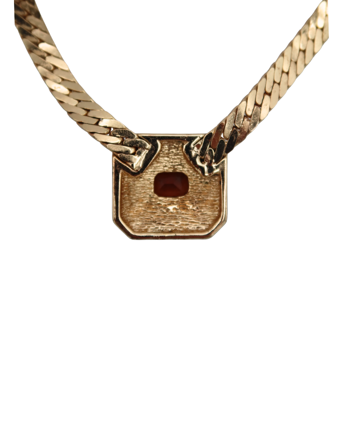 Dior Gold Toned Crystal Pendant Choker Necklace