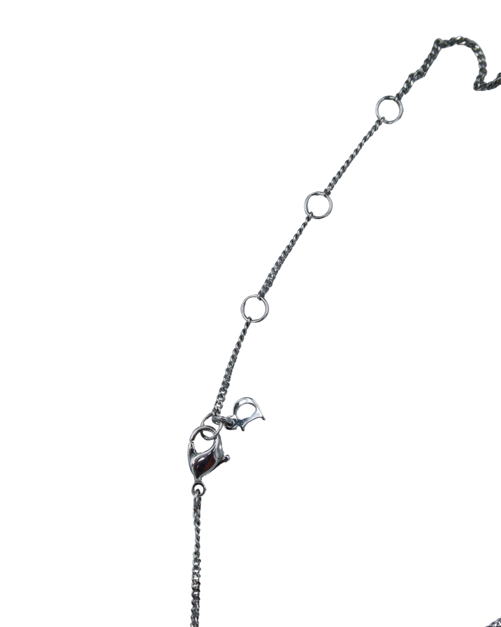 Christian Dior Vintage Multicolor Beaded Logo Lariat Necklace