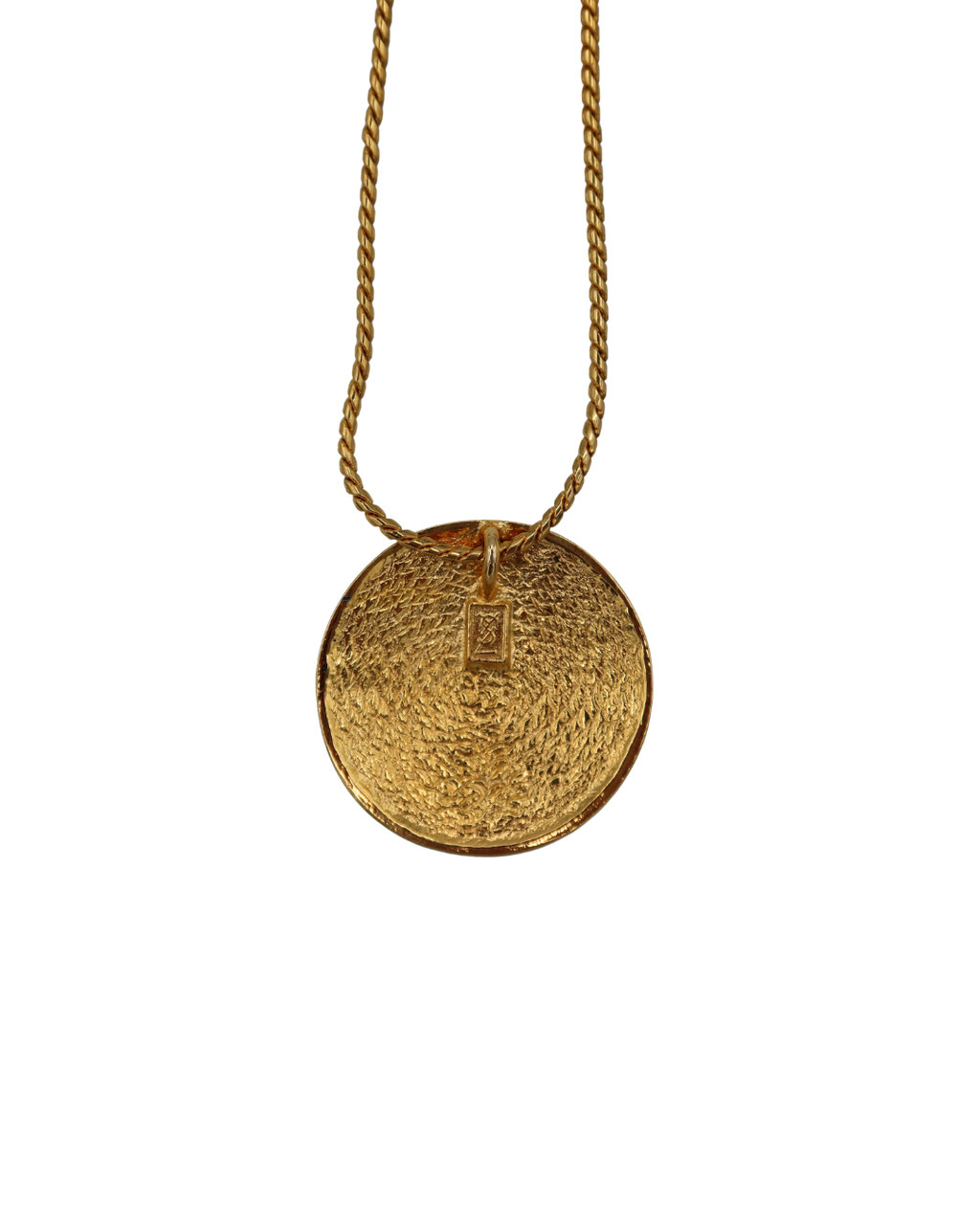 YSL Vintage Gold Coin Pendant Necklace