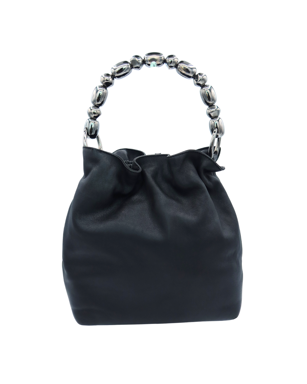Dior Vintage Maris Black Leather Bucket Bag 1999