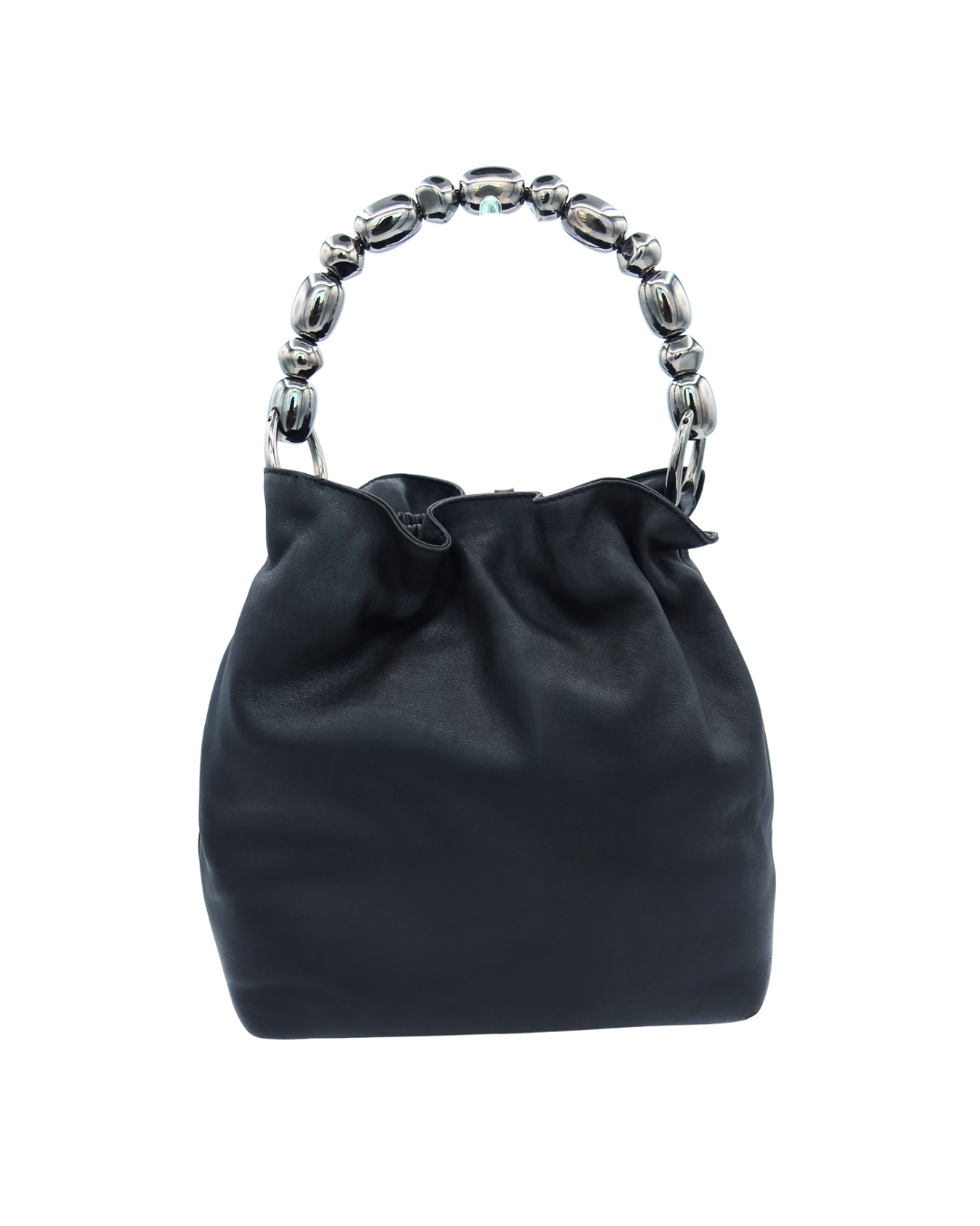 Dior Vintage Maris Black Leather Bucket Bag 1999
