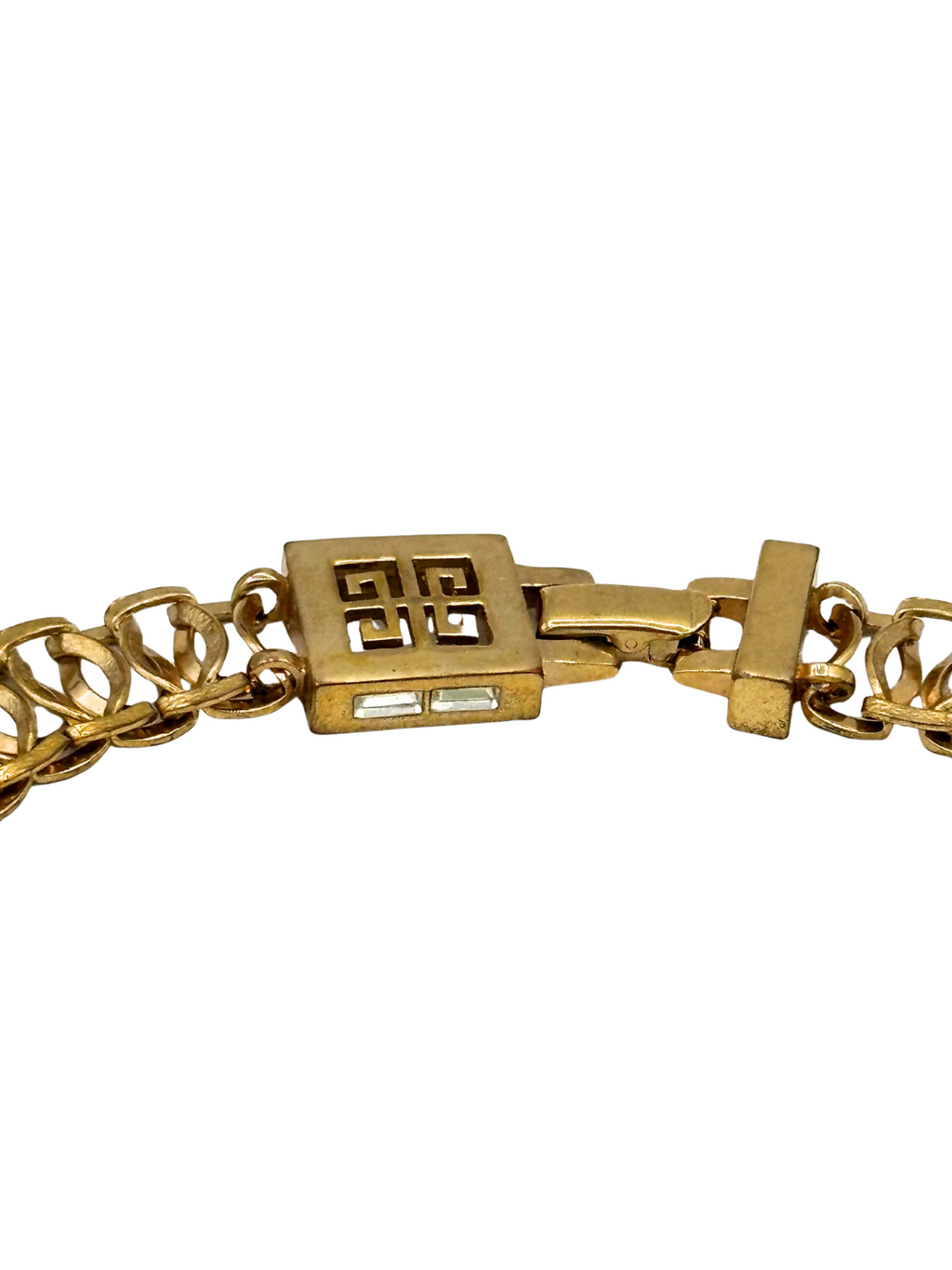 Givenchy Vintage Gold-Tone Woven Link Statement Choker Necklace