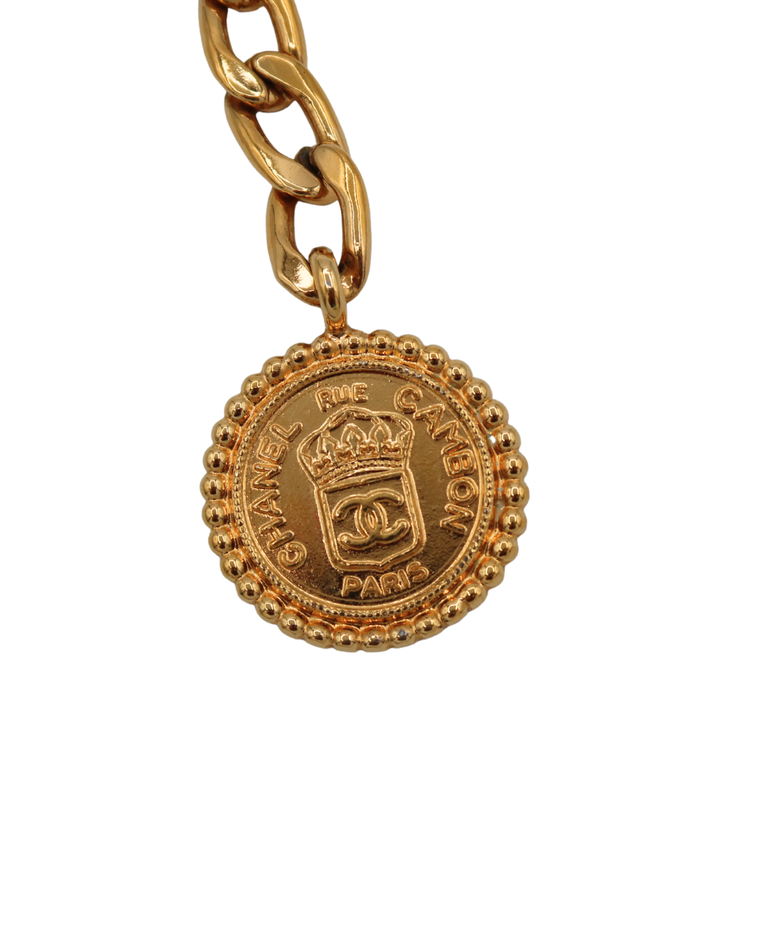 Chanel Vintage Medallion Gold Metal Chain Belt